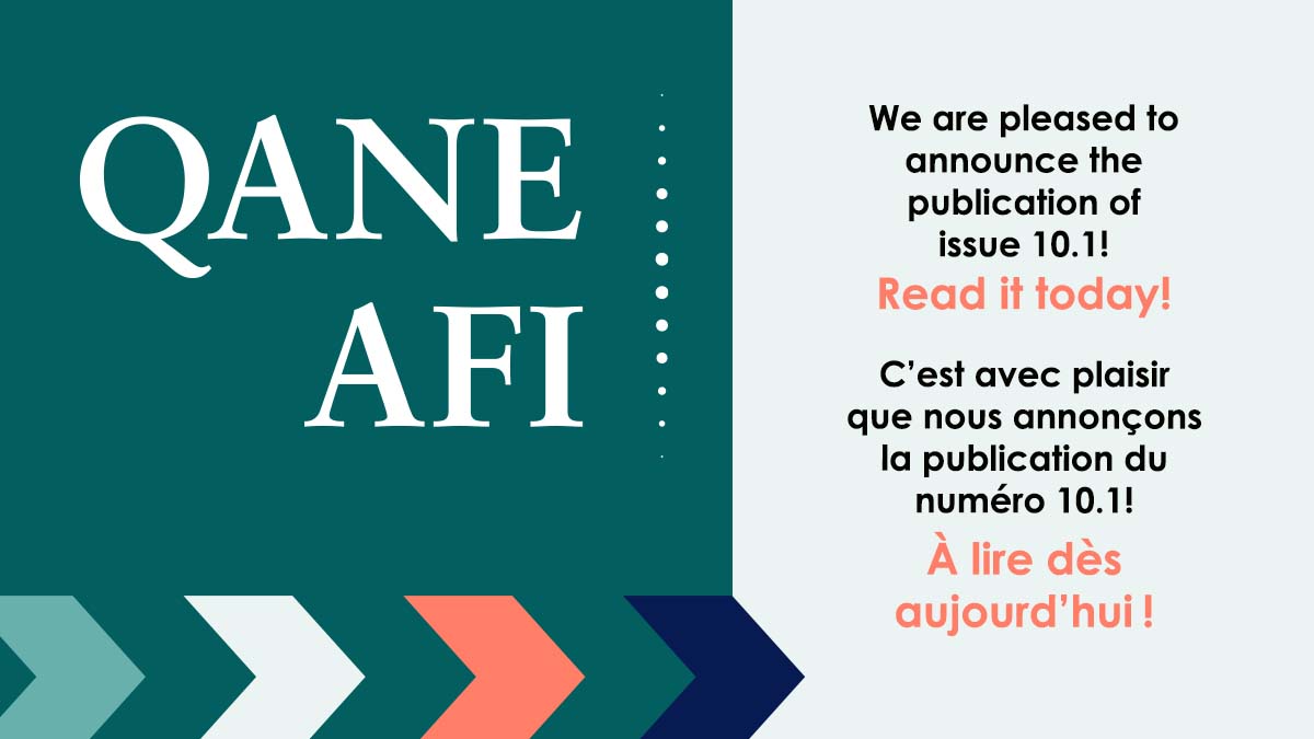 The New Issue of QANE-AFI is available! Volume 12, Issue 1 (2026)