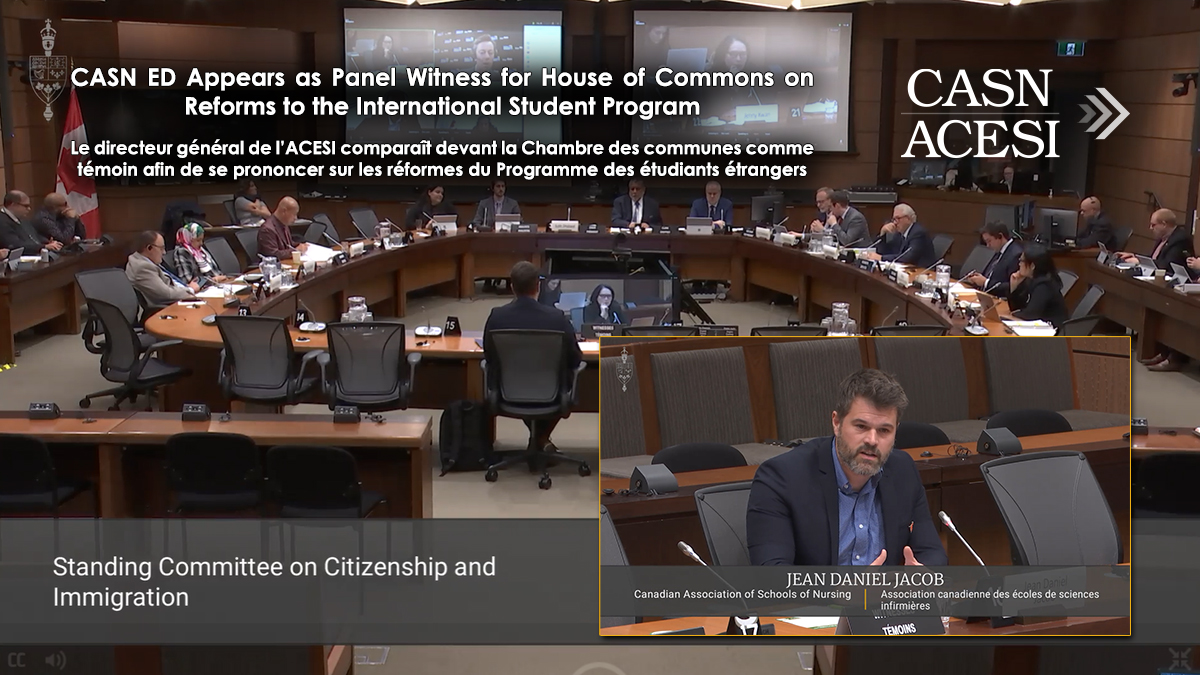 CASN ED Appears as Panel Witness for House of Commons on Reforms to the International Student Program