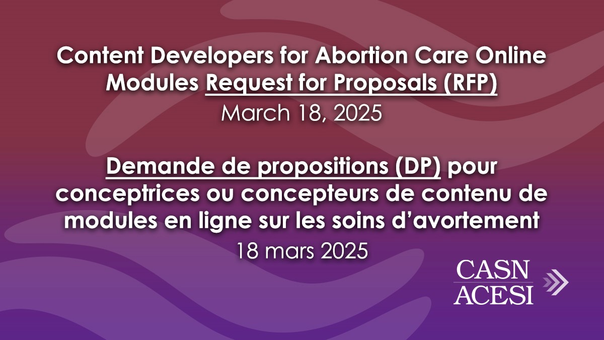 Content Developers for Abortion Care Online Modules Request for Proposals (RFP)